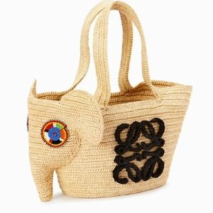 [NWT] LOEWE x Knot On My Planet Elephant Raffia bag